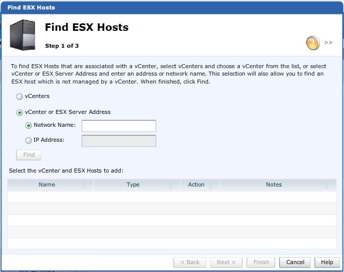 VNXe3200 ESX Host Discovery Wizard